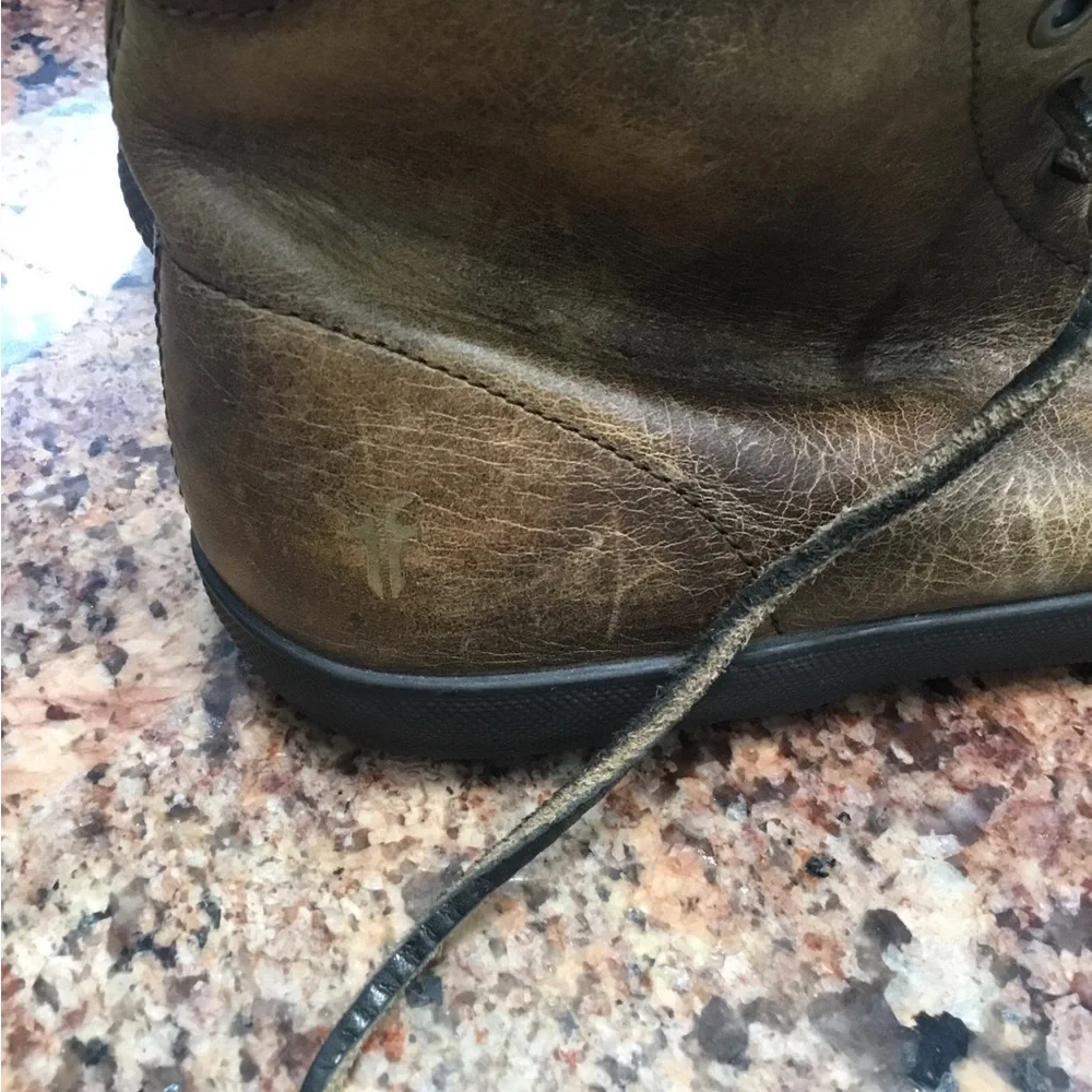 Men's FRYE Chambers High Distressed Lace-Up Sneakers SZ 8